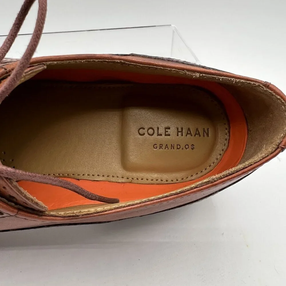 Cole Haan Grand.OS Mens 9.5W Leather Wingtip Brogue Oxford Comfort Shoe Timeless
